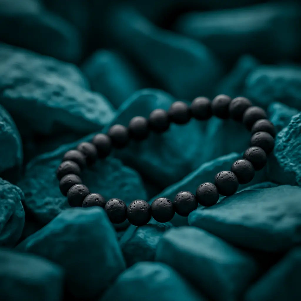 Lava Stone Bracelet - To Control Anger and Lethargy