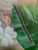 Karungali Ebony Wood Bracelet with Silver-Plated Finish