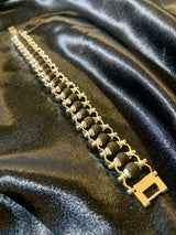 Karungali Ebony Wood Bracelet with Silver-Plated Finish