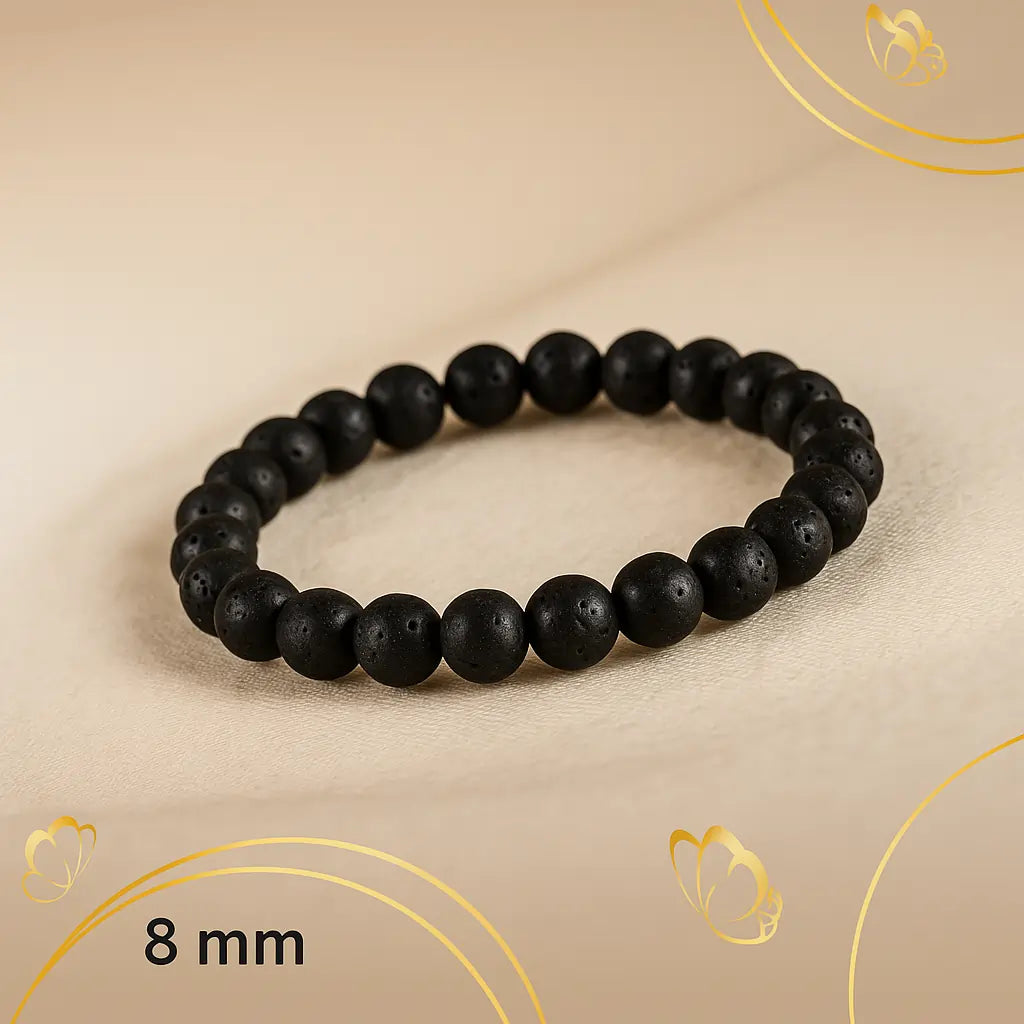 Lava Stone Bracelet - To Control Anger and Lethargy
