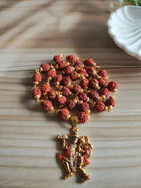 Sankat Mochan Gold-Plated Rudraksha Mala