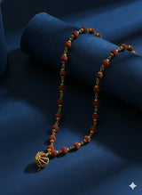 Gold Plated Shree Om Rudraksha Mala