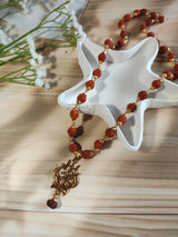 Gold-Plated Rudraksha Trishul with Damru Necklace